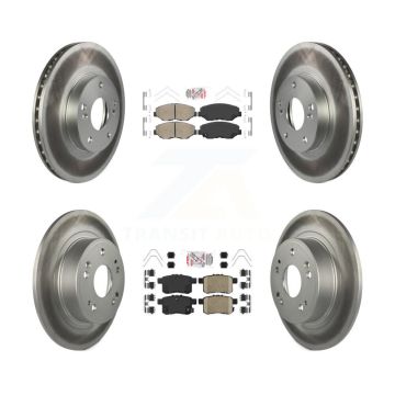 Front Rear Ceramic Pads And Coated Disc Brake Rotors Kit For Honda Accord KGA-101742