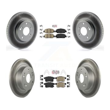 Front Rear Ceramic Pads And Coated Disc Brake Rotors Kit For Honda Accord KGA-101744