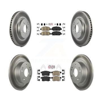 Front Rear Ceramic Pads And Coated Disc Brake Rotors Kit For Honda Accord KGA-101745