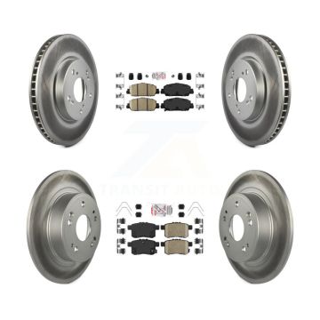 Front Rear Ceramic Pads And Coated Disc Brake Rotors Kit For Honda Accord KGA-101748