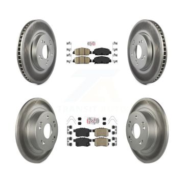 Front Rear Ceramic Pads And Coated Disc Brake Rotors Kit For Honda Accord KGA-101749