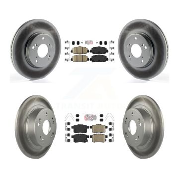 Front Rear Ceramic Pads And Coated Disc Brake Rotors Kit For Honda Accord KGA-101750