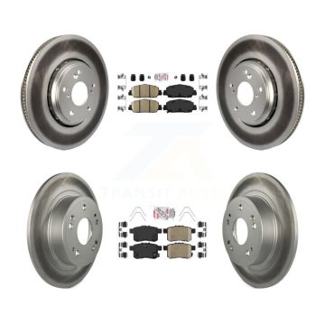 Front Rear Ceramic Pads And Coated Disc Brake Rotors Kit For Honda Accord KGA-101753