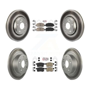 Front Rear Ceramic Pads And Coated Disc Brake Rotors Kit For Honda Accord KGA-101762