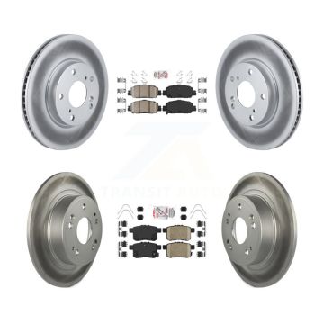 Front Rear Ceramic Pads And Coated Disc Brake Rotors Kit For 2017 Honda Accord LX-S KGA-101764