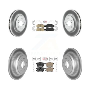 Front Rear Ceramic Pads And Coated Disc Brake Rotors Kit For Honda Accord Crosstour KGA-101765