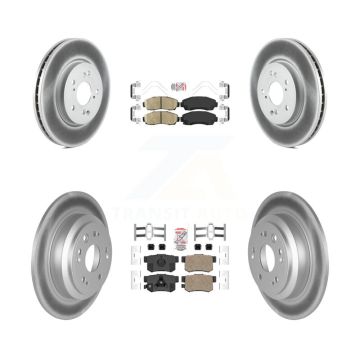 Front Rear Ceramic Pads And Coated Disc Brake Rotors Kit For Honda Accord Crosstour KGA-101767