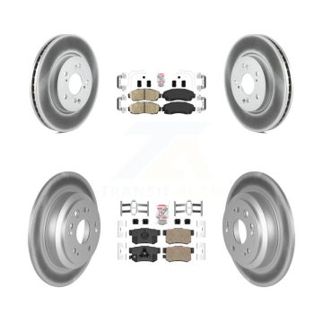 Front Rear Ceramic Pads And Coated Disc Brake Rotors Kit For Honda Accord Crosstour KGA-101768