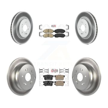 Front Rear Ceramic Pads And Coated Disc Brake Rotors Kit For Honda CR-V Acura RDX KGA-101769