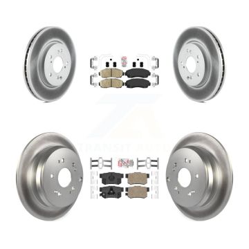 Front Rear Ceramic Pads And Coated Disc Brake Rotors Kit For Honda CR-V Acura RDX KGA-101770