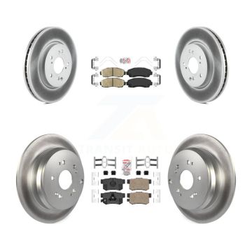 Front Rear Ceramic Pads And Coated Disc Brake Rotors Kit For Honda CR-V Acura RDX KGA-101773