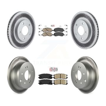 Front Rear Ceramic Pads And Coated Disc Brake Rotors Kit For Mitsubishi Galant KGA-101793