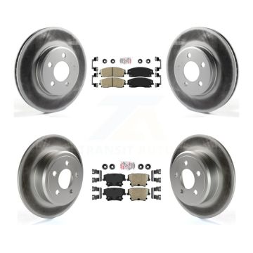 Front Rear Ceramic Pad & Coated Brake Rotor Kit For Dodge Charger Chrysler 300 Challenger KGA-101800