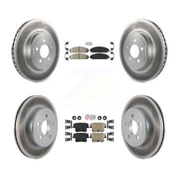 Front Rear Ceramic Pad & Coated Brake Rotor Kit For Dodge Charger Chrysler 300 Challenger KGA-101803