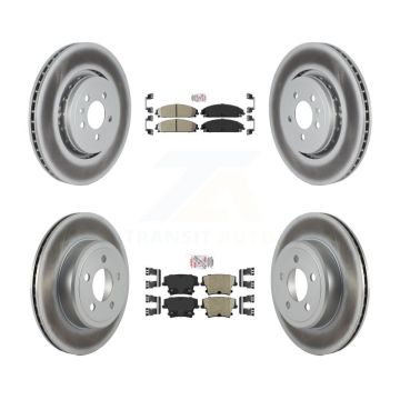 Front Rear Ceramic Pads And Coated Disc Brake Rotors Kit For Dodge Charger KGA-101807