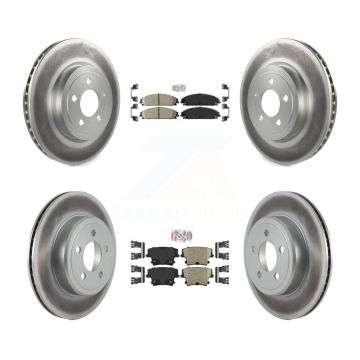 Front Rear Ceramic Pad & Coated Brake Rotor Kit For Dodge Charger Chrysler 300 Challenger KGA-101808