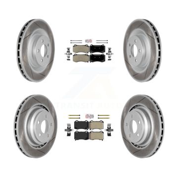 Front Rear Semi-Metallic Pad Coated Brake Rotor Kit For Dodge Charger Chrysler 300 Magnum KGA-101809