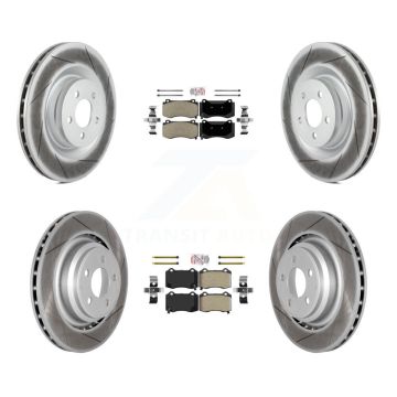 Front Rear Semi-Metallic Pad Coated Brake Rotor Kit For Dodge Charger Chrysler 300 Magnum KGA-101811