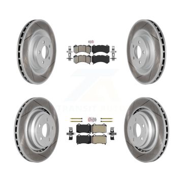 Front Rear Semi-Metallic Pad And Coated Disc Brake Rotor Kit For Dodge Challenger Charger KGA-101813