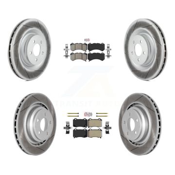 Front Rear Semi-Metallic Pad And Coated Disc Brake Rotor Kit For Dodge Challenger Charger KGA-101815