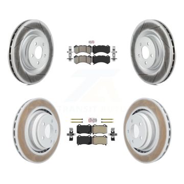 Front Rear Semi-Metallic Pad And Coated Disc Brake Rotor Kit For Dodge Challenger Charger KGA-101816
