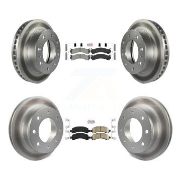 Front Semi-Metallic Rear Ceramic Pad Coat Brake Rotors Kit For Chevrolet Express 2500 GMC KGA-101851