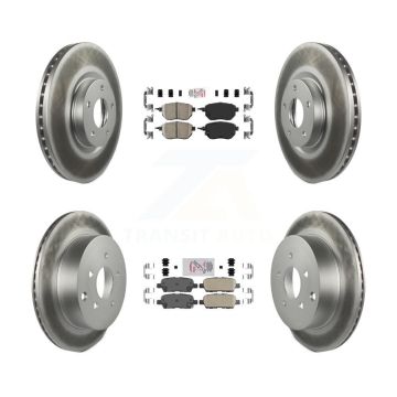 Front Rear Ceramic Pad & Coated Disc Brake Rotor Kit For Nissan Murano INFINITI FX35 FX45 KGA-101868