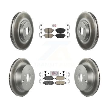 Front Rear Ceramic Pad & Coated Disc Brake Rotor Kit For Nissan Murano INFINITI FX35 FX45 KGA-101869