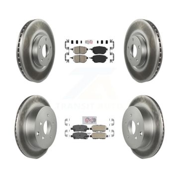 Front Rear Ceramic Pad & Coated Disc Brake Rotor Kit For Nissan Murano INFINITI FX35 FX45 KGA-101870