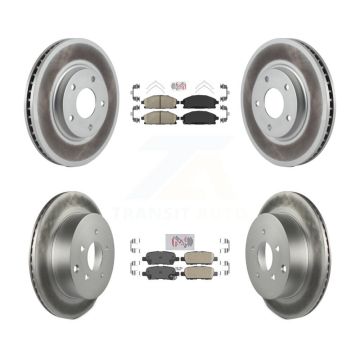 Front Rear Ceramic Pads And Coated Disc Brake Rotors Kit For 2004-2009 Nissan Quest KGA-101881