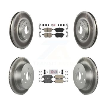 Front Rear Ceramic Pads And Coated Disc Brake Rotors Kit For Nissan Murano KGA-101896