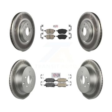 Front Rear Ceramic Pads And Coated Disc Brake Rotors Kit For Nissan Murano KGA-101899