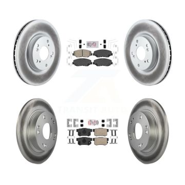 Front Rear Ceramic Pads And Coated Disc Brake Rotors Kit For Honda Civic Acura ILX KGA-101901