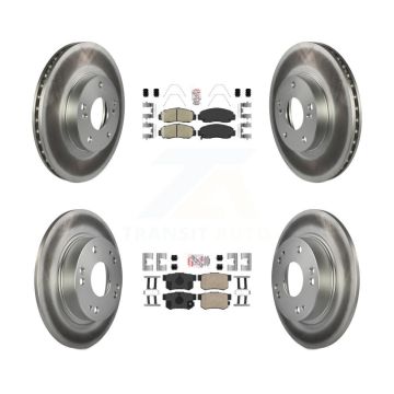 Front Rear Ceramic Pads And Coated Disc Brake Rotors Kit For Acura CSX KGA-101908