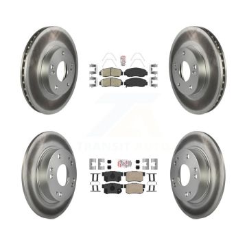 Front Rear Ceramic Pads And Coated Disc Brake Rotors Kit For Acura CSX KGA-101909