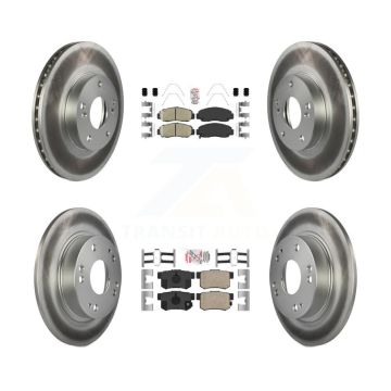 Front Rear Ceramic Pads And Coated Disc Brake Rotors Kit For Acura CSX KGA-101910
