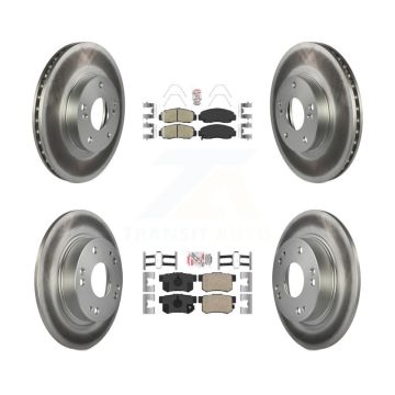 Front Rear Ceramic Pads And Coated Disc Brake Rotors Kit For Acura CSX KGA-101911