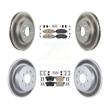 Front Rear Ceramic Pads And Coated Disc Brake Rotors Kit For Honda Civic Acura EL KGA-101916