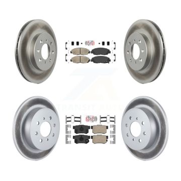 Front Rear Ceramic Pads And Coated Disc Brake Rotors Kit For Honda Civic Acura EL KGA-101918
