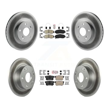 Front Rear Ceramic Pads And Coated Disc Brake Rotors Kit For Honda Accord Acura TSX KGA-101929