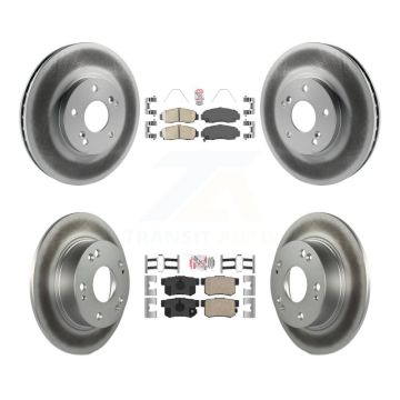 Front Rear Ceramic Pads And Coated Disc Brake Rotors Kit For Honda Accord Acura TSX KGA-101930