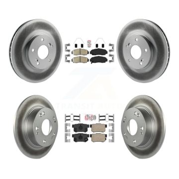 Front Rear Ceramic Pads And Coated Disc Brake Rotors Kit For Honda Accord Acura TSX KGA-101931