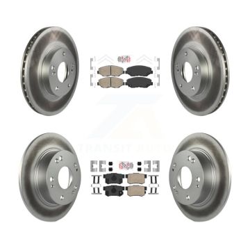 Front Rear Ceramic Pads And Coated Disc Brake Rotors Kit For Honda Accord KGA-101932