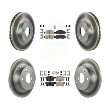 Front Rear Ceramic Pads And Coated Disc Brake Rotors Kit For Honda Accord KGA-101933
