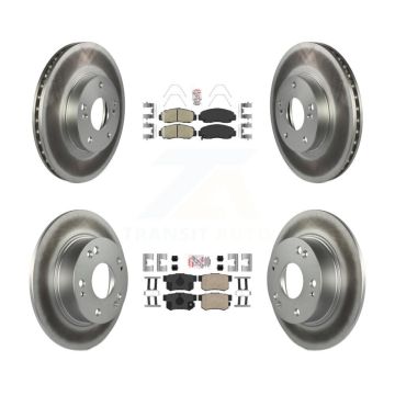 Front Rear Ceramic Pads And Coated Disc Brake Rotors Kit For Honda Accord KGA-101934