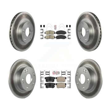 Front Rear Ceramic Pads And Coated Disc Brake Rotors Kit For Honda Accord KGA-101935