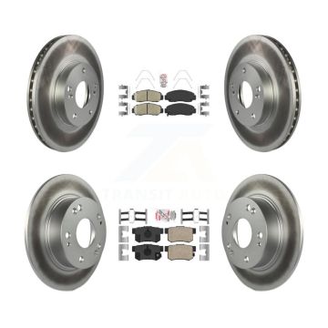Front Rear Ceramic Pads And Coated Disc Brake Rotors Kit For Honda Accord KGA-101936