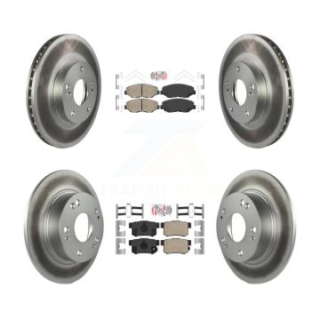 Front Rear Ceramic Pads And Coated Disc Brake Rotors Kit For Honda Accord KGA-101937