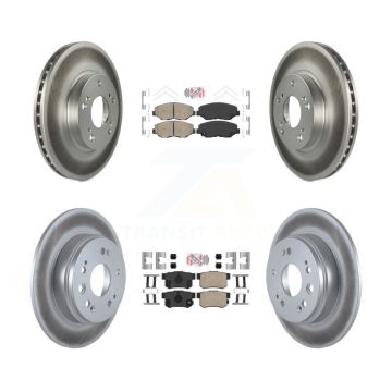 Front Rear Ceramic Pads And Coated Disc Brake Rotors Kit For 2002-2004 Honda CR-V KGA-101938
