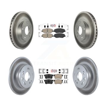 Front Rear Ceramic Pads And Coated Disc Brake Rotors Kit For 2002-2004 Honda CR-V KGA-101939